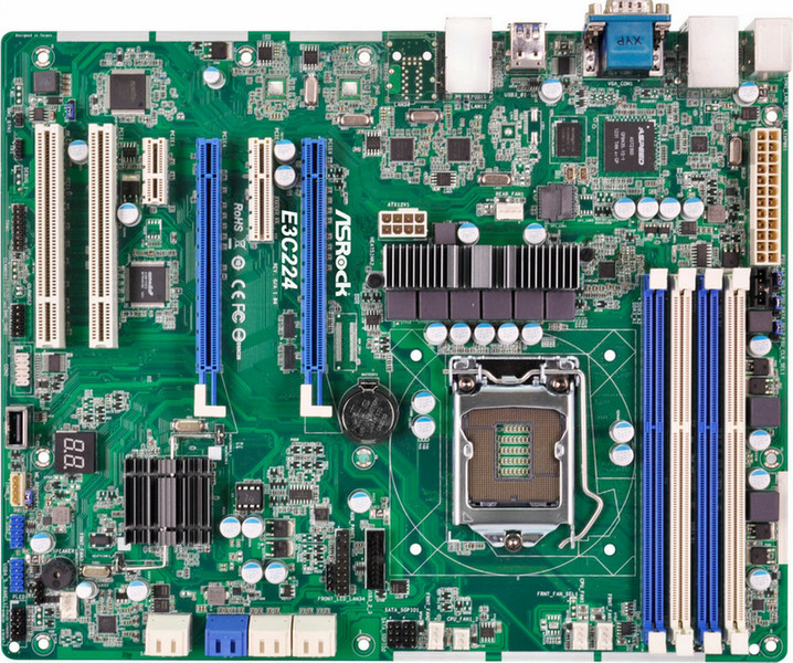 Asrock E3C224 Intel C224 Socket H3 (LGA 1150) ATX Server-/Workstation-Motherboard