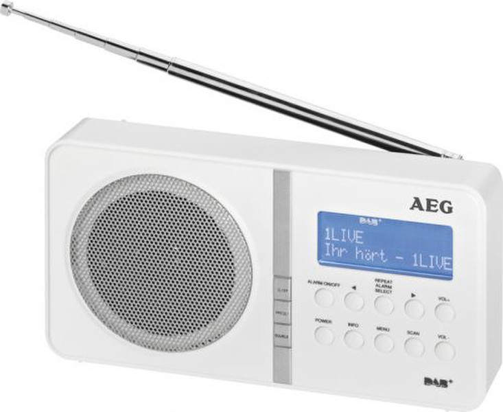 AEG DAB 4138 Портативный Цифровой Белый радиоприемник