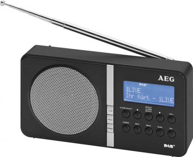 AEG DAB 4138 Портативный Цифровой Черный радиоприемник
