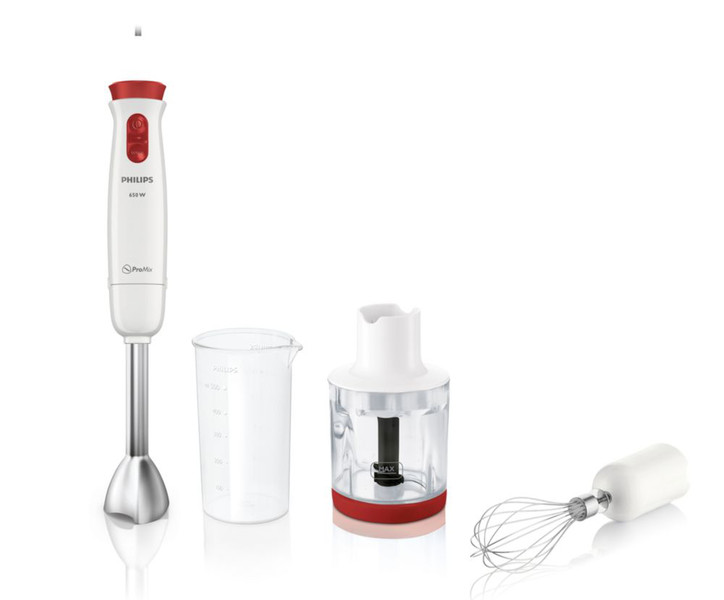 Philips Daily Collection HR1627/00 Immersion blender 0.5L 650W Red,White blender