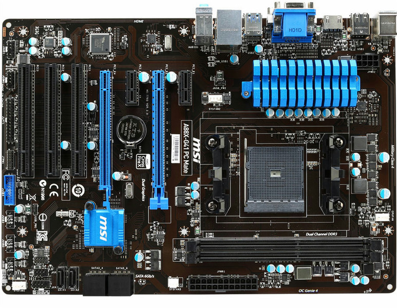 MSI A88X-G41 PC MATE AMD A88X Socket FM2+ ATX motherboard
