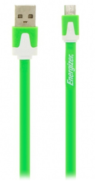 Energizer microUSB - USB 2.0 AM, 1m 1m USB A Green