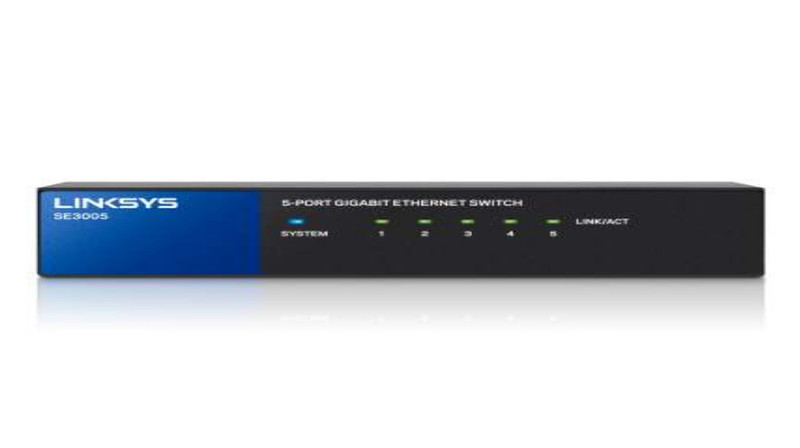 Linksys SE3005 Unmanaged network switch L2 Gigabit Ethernet (10/100/1000) Schwarz Netzwerk-Switch