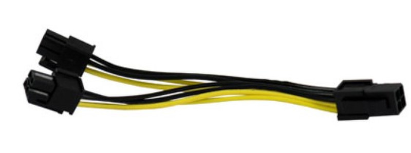 LC-Power ADA-4PIN-8PIN 4-pin 8-pin EPS Черный, Желтый кабельный разъем/переходник