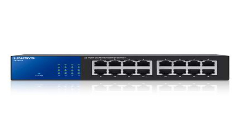 Linksys SE3016 Unmanaged network switch L2 Gigabit Ethernet (10/100/1000) Black network switch