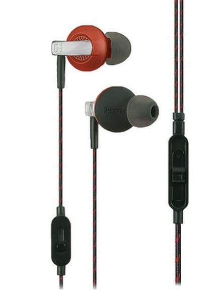 iHome IB27R Binaural im Ohr Rot Mobiles Headset