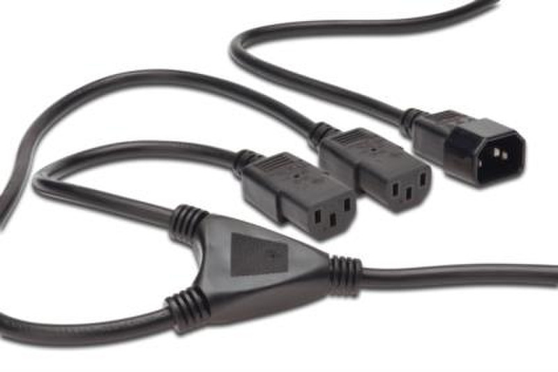 ASSMANN Electronic AK-440400-017-S 1.7m C14 coupler C13 coupler Black power cable