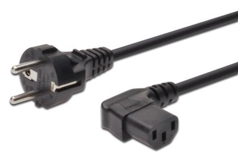 ASSMANN Electronic AK-440111-018-S 1.8m CEE7/7 Schuko C13 coupler Black power cable