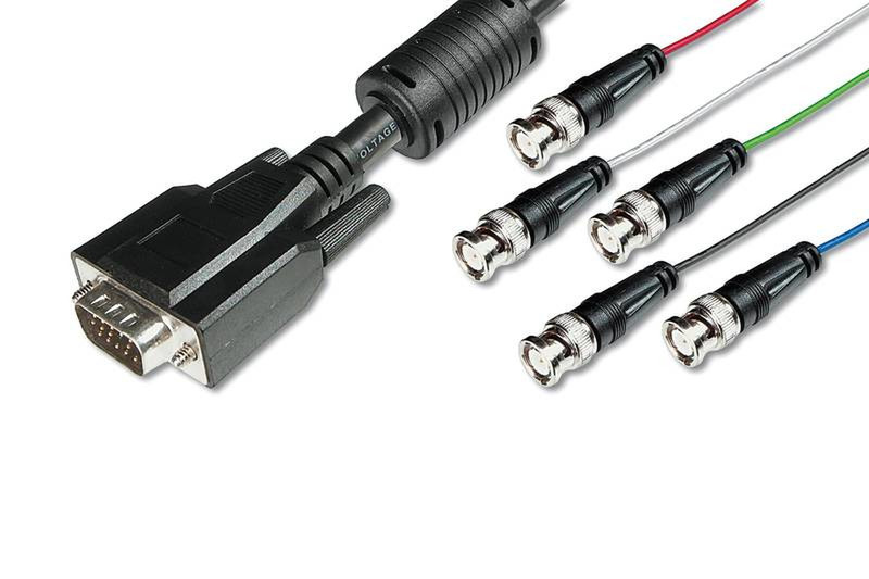 Digitus DK-310300-020-S 2m D-Sub (DB-25) 5 x BNC Black video cable adapter