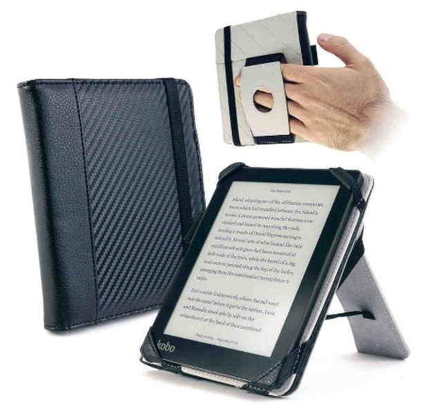 Tuff-Luv C4_39_5055261814021 6Zoll Blatt Schwarz, Karbon E-Book-Reader-Schutzhülle