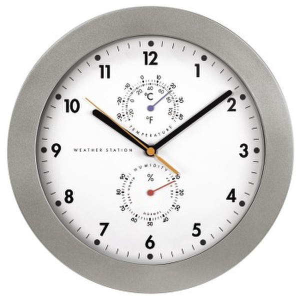 Hama PG-300 Mechanical wall clock Круг Cеребряный, Белый