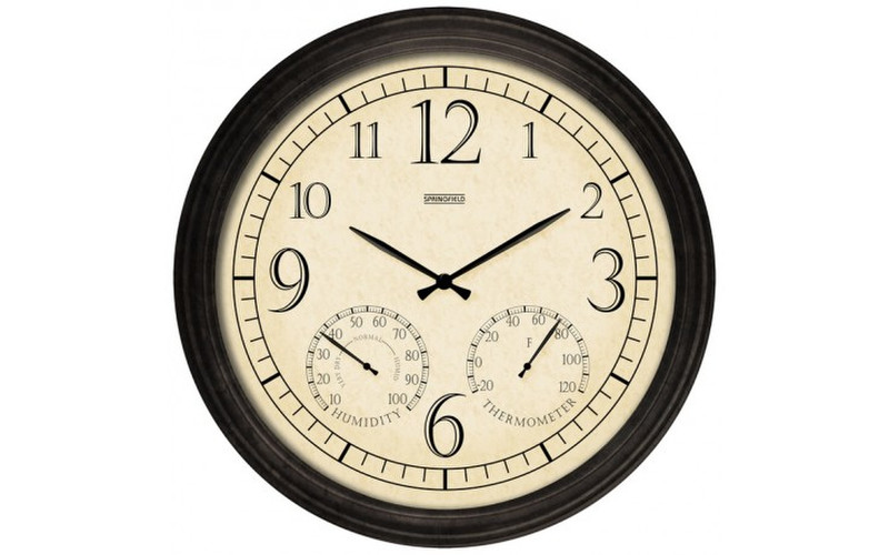 Taylor 92728 Quartz wall clock Круг Бежевый, Черный настенные часы