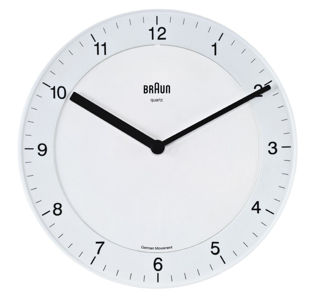 Braun BNC006 Quartz wall clock Kreis Weiß