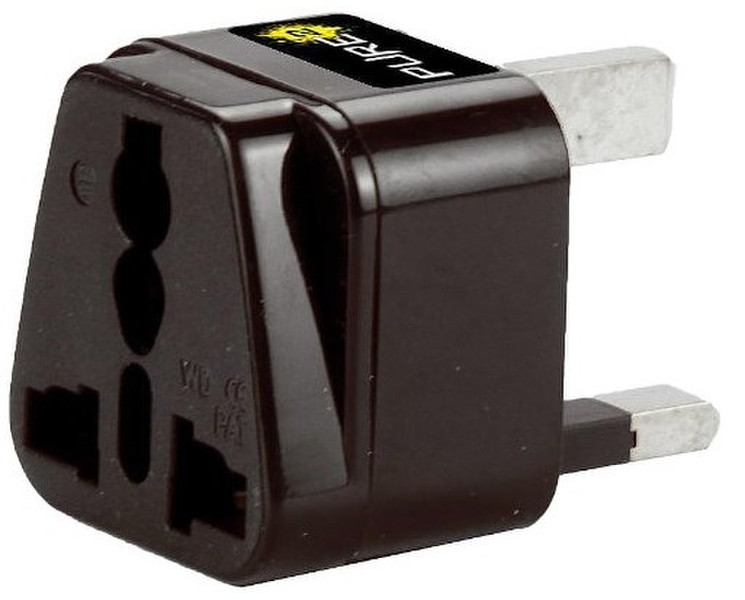 Pure 16000994 Type G (UK) Universal Black power plug adapter