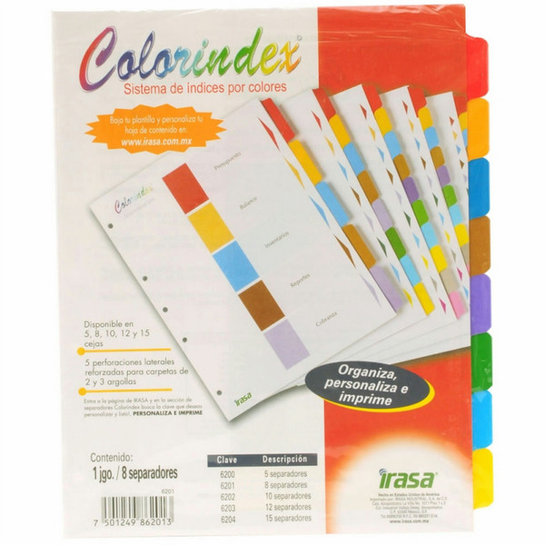 IRASAFORTEC IN-6201 Cardboard Multicolour 1pc(s) divider