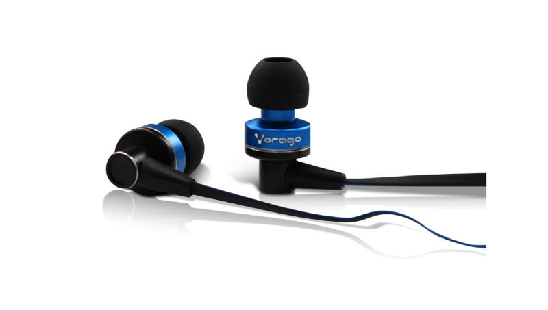 Vorago EP-302 Binaural im Ohr Schwarz, Blau Mobiles Headset
