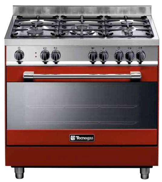 Tecnogas PT999RS Freestanding Gas hob A Red cooker