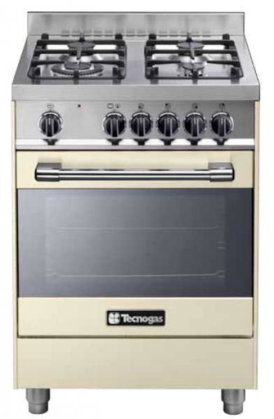 Tecnogas PT667CRS Freestanding Gas hob A Cream cooker