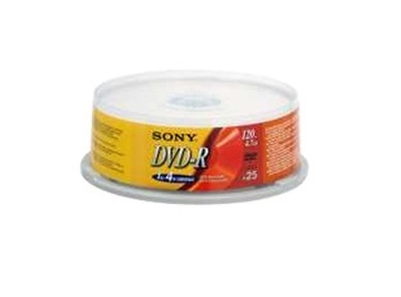 Sony SO25DMR47SP 4.7ГБ DVD-R 25шт чистый DVD