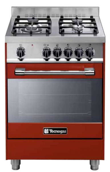 Tecnogas PTV662RS Freestanding Gas hob Red cooker