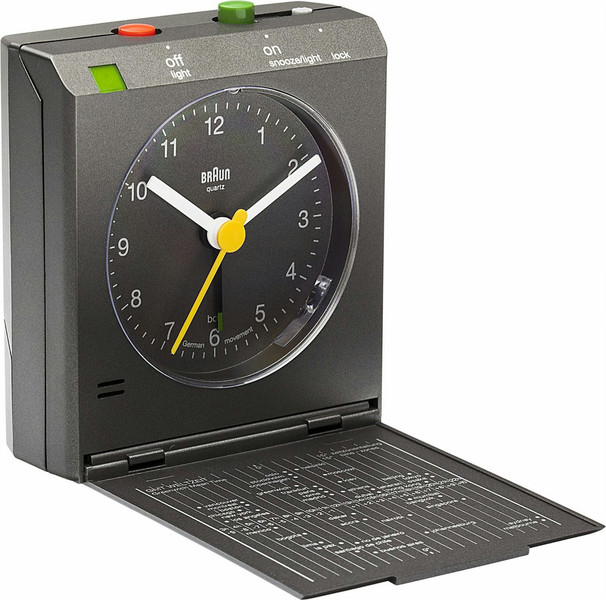 Braun BNC005 Quartz table clock Прямоугольный Серый