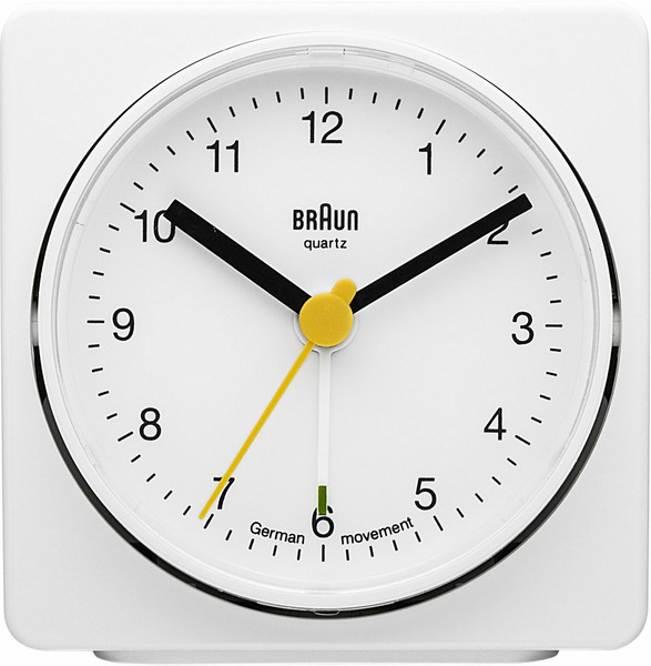 Braun BNC011 Quartz table clock Rectangular White