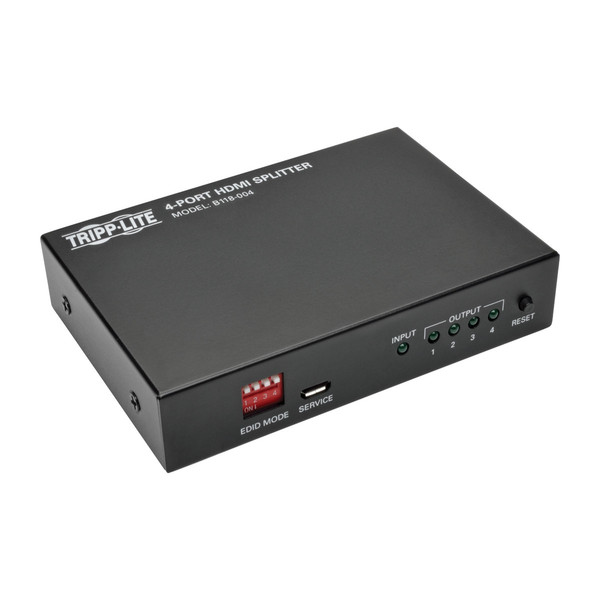 Tripp Lite 4-Port HDMI Splitter for Video and Audio, 1920 x 1200 at 60Hz / 1080p (HDMI F/4xF)