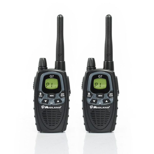 Midland G7XTR 69channels PMR (446.00625 - 446.09375) LPD (433.075 - 434.775)MHz Black two-way radio