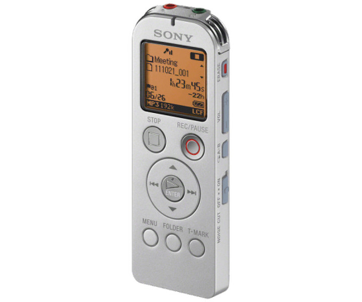 Sony ICD-UX533 Internal memory & flash card Cеребряный диктофон