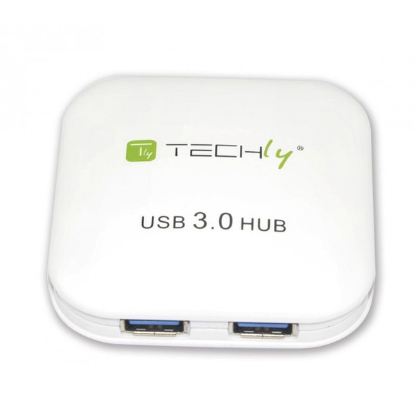 Techly IUSB3-HUB4-WH 5000Мбит/с Белый хаб-разветвитель
