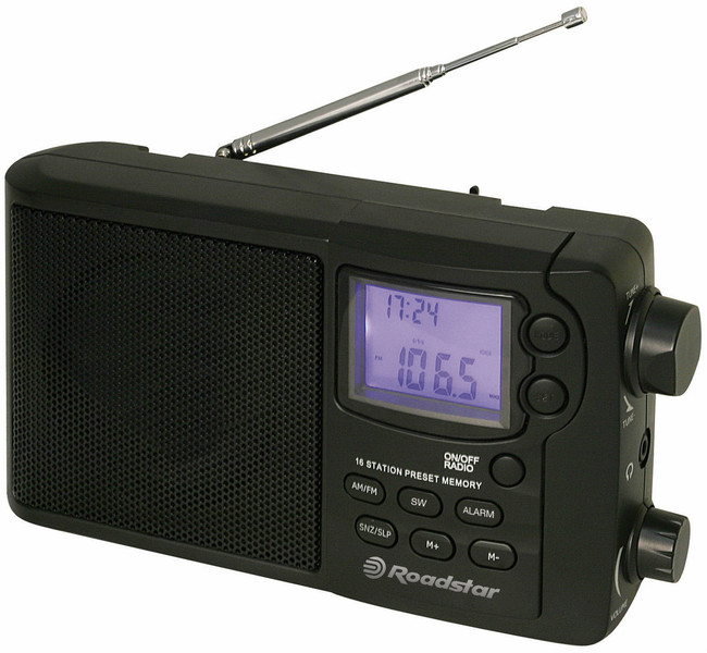 Roadstar TRA-2425PSW Портативный Цифровой Черный радиоприемник