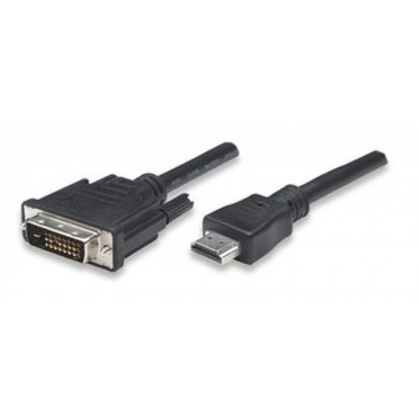 Techly 10m HDMI-A/DVI-D DL 10м HDMI DVI-D Черный