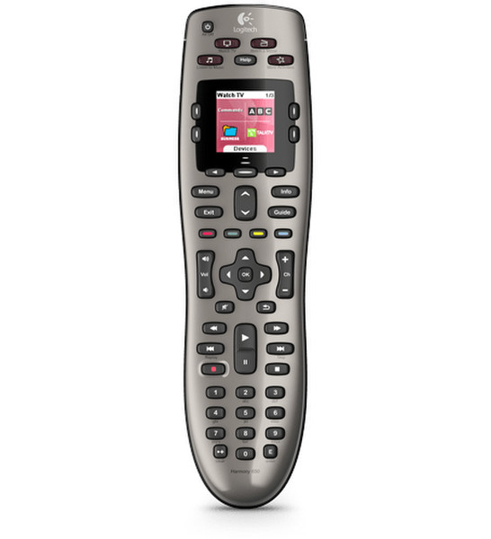 Logitech Harmony 650 Remote IR Wireless Press buttons Grey remote control