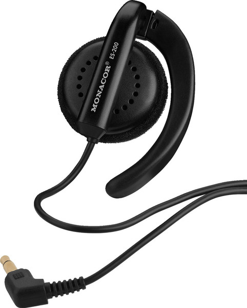 Monacor ES-200 Supraaural Ear-hook Black headphone