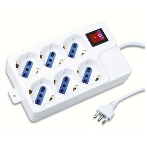 Nilox CEEW3921 6AC outlet(s) 0.15m White power extension