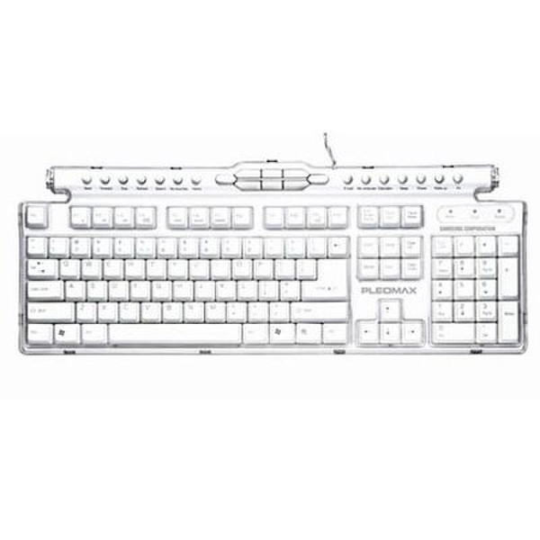 Samsung Pleomax PKB-7000 Crystal Multimedia Keyboard USB White keyboard