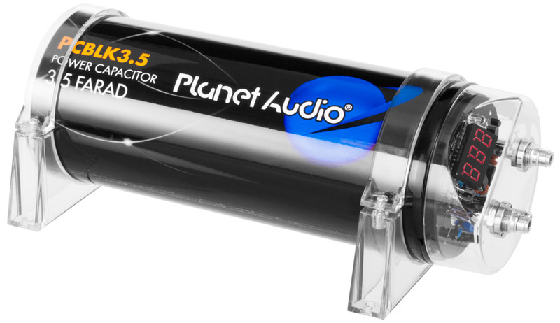 Planet Audio PCBLK3.5 Fixed  capacitor Zylindrische Gleichstrom Schwarz Kondensator