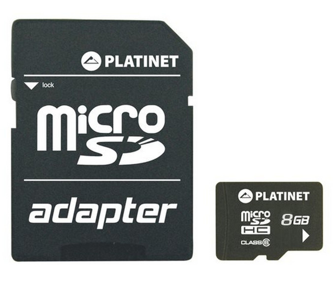 Platinet 8GB MicroSDHC 8ГБ MicroSDHC Class 6 карта памяти