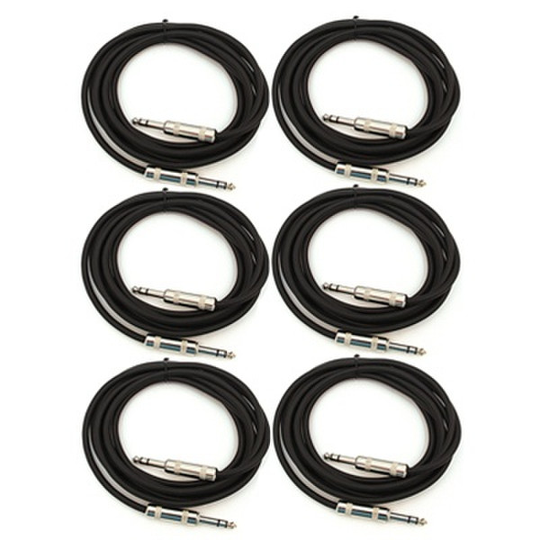 Seismic Audio SATRX-6BLACK6 1.83m 6.35mm TRS 6.35mm TRS Black