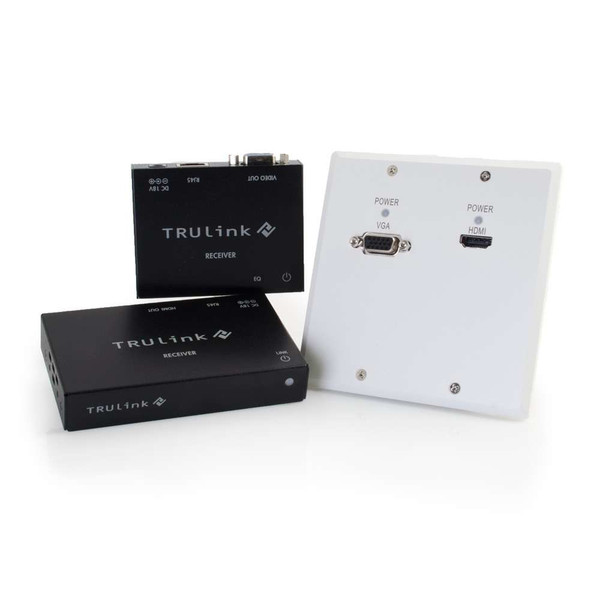 C2G Trulink AV transmitter & receiver Black,White