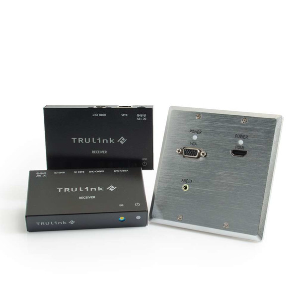 C2G Trulink AV transmitter & receiver Алюминиевый, Черный