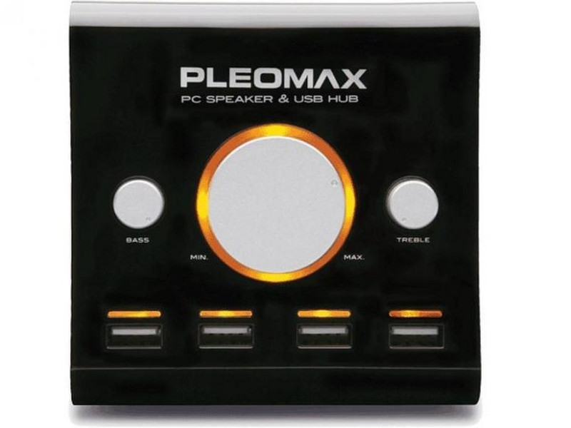 Samsung Pleomax PSP-5100 PC Speaker with 4 USB Ports 3W Black loudspeaker