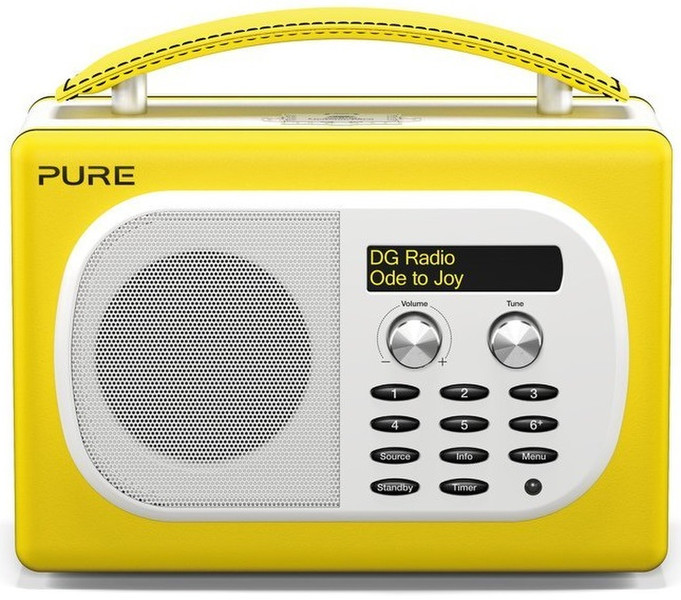Pure Evoke Mio Deutsche Grammophon Портативный Цифровой Желтый радиоприемник
