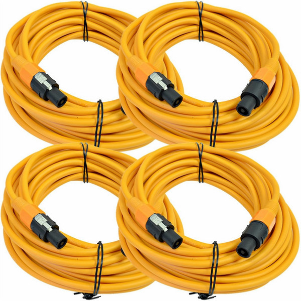 Seismic Audio TW12S50ORANGE-4PACK аудио кабель