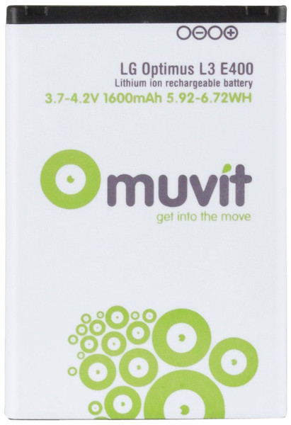 Muvit MUBAT0020 Lithium-Ion 1600mAh Wiederaufladbare Batterie