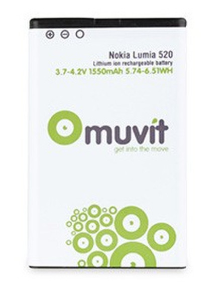 Muvit MUBAT0023 Lithium-Ion 1550mAh Wiederaufladbare Batterie
