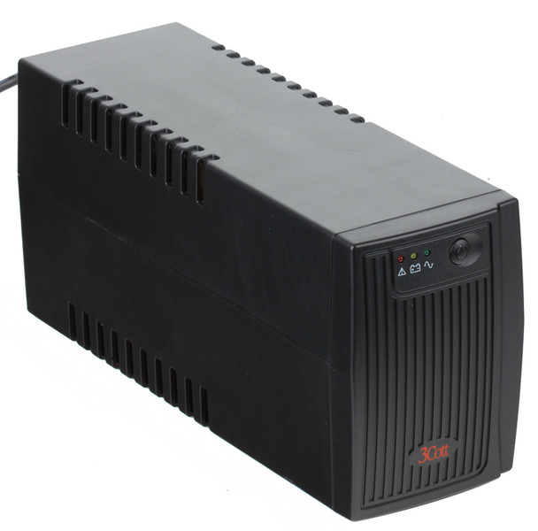 3Cott MICROPOWER 650VA Line-Interactive 650VA 2AC outlet(s) Compact Black uninterruptible power supply (UPS)