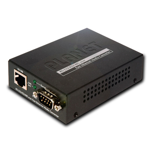 Planet ICS-100 100Mbit/s Black network media converter