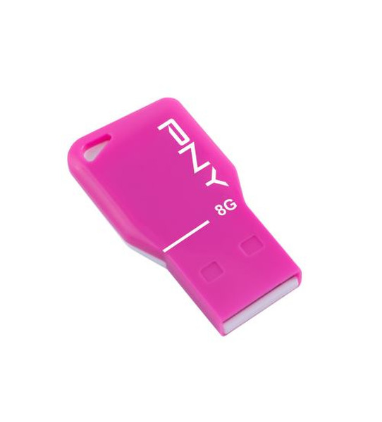 PNY Key Attaché 8ГБ USB 2.0 Розовый USB флеш накопитель