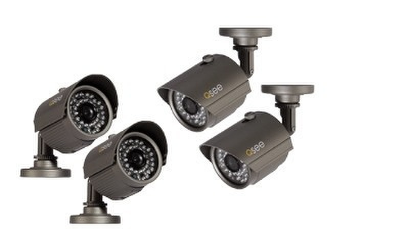Q-See QM6510B-4 CCTV security camera Innen & Außen Geschoss Dunkelgrau Sicherheitskamera